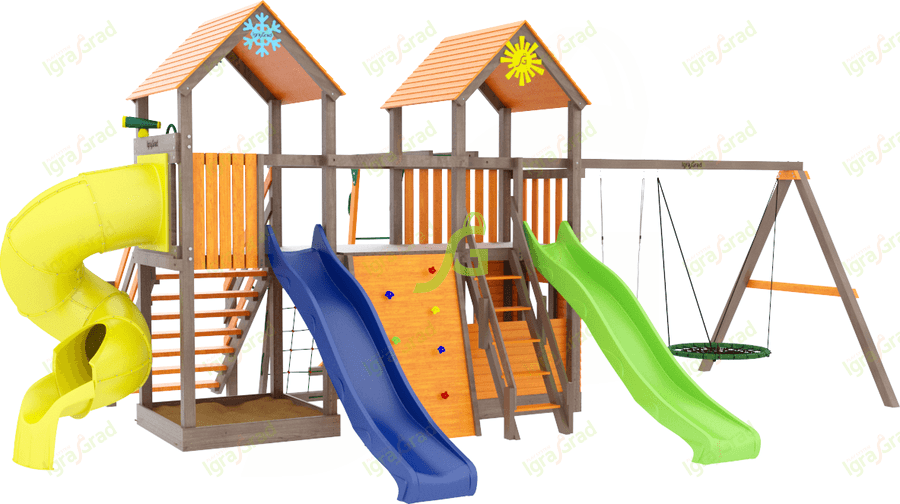 картинка Детская площадка IgraGrad Комбо с трубой от магазина ИграГрад