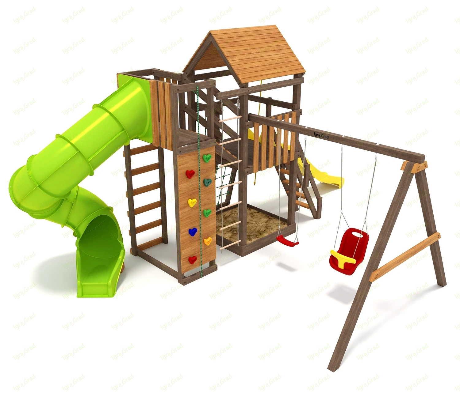 картинка Детская площадка IgraGrad Панда Фани Gride с трубой 2,1м от магазина ИграГрад