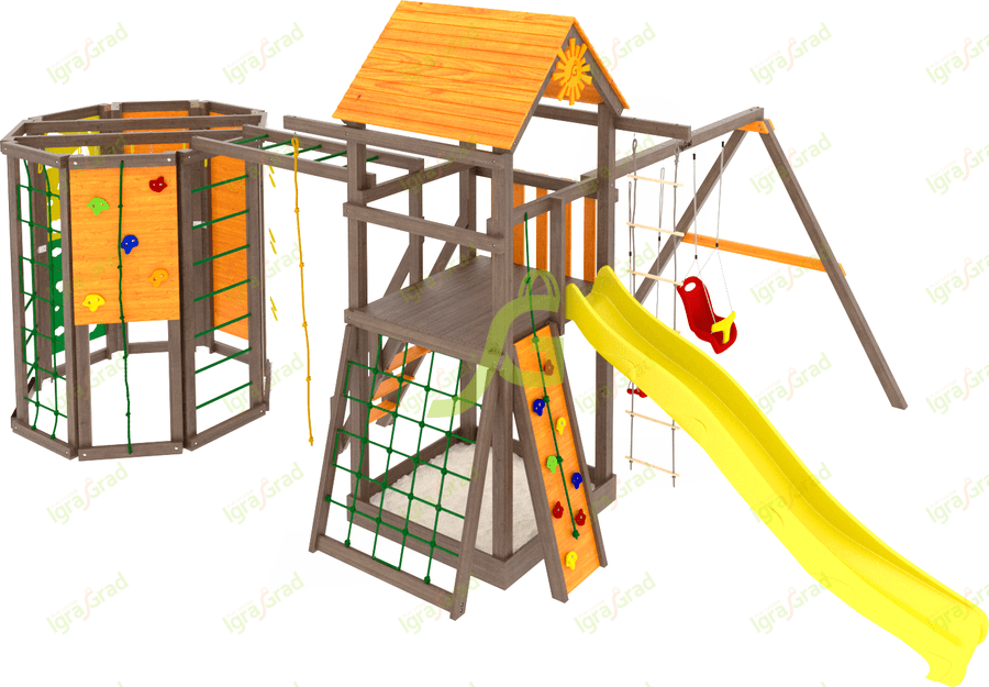 картинка Детская площадка IgraGrad Панда Фани Gride с WorkOut от магазина ИграГрад