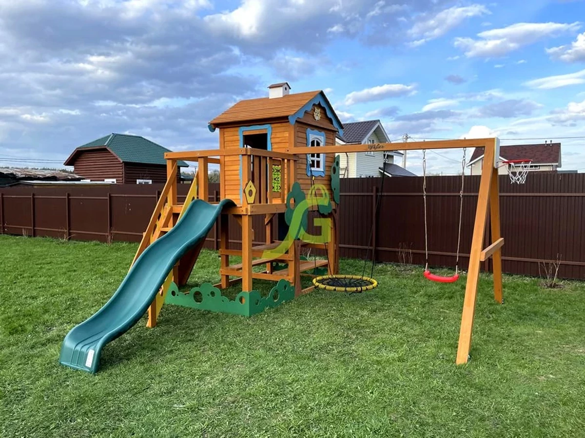 Видео по установки детских площадок IgraGrad Серия "Домик"